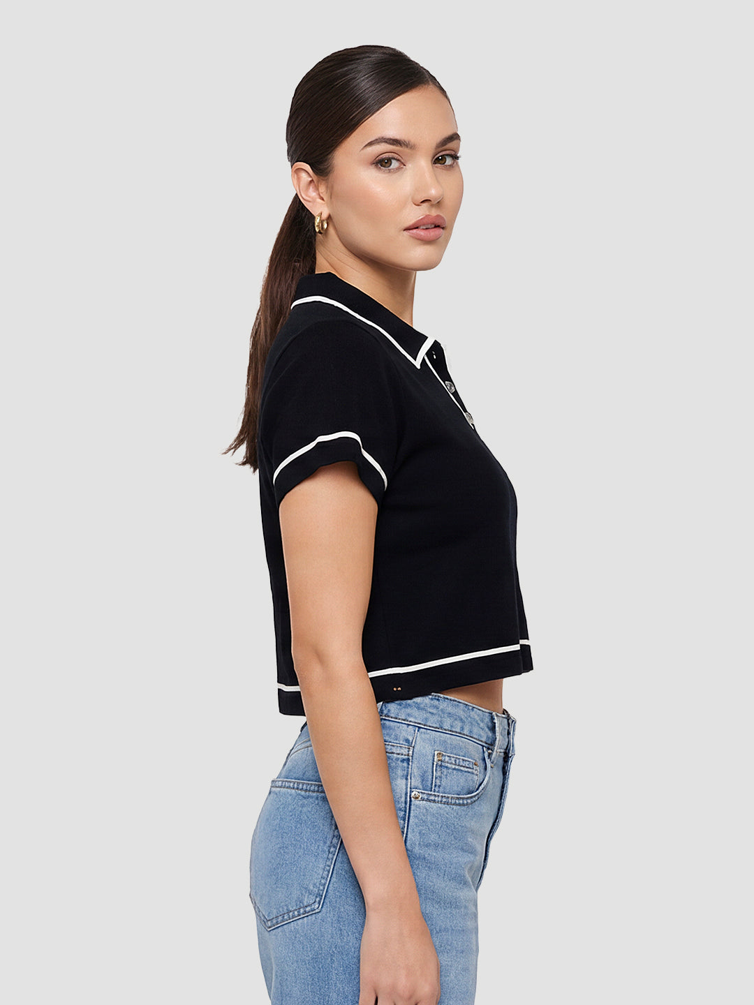 Women Black Flat Knit