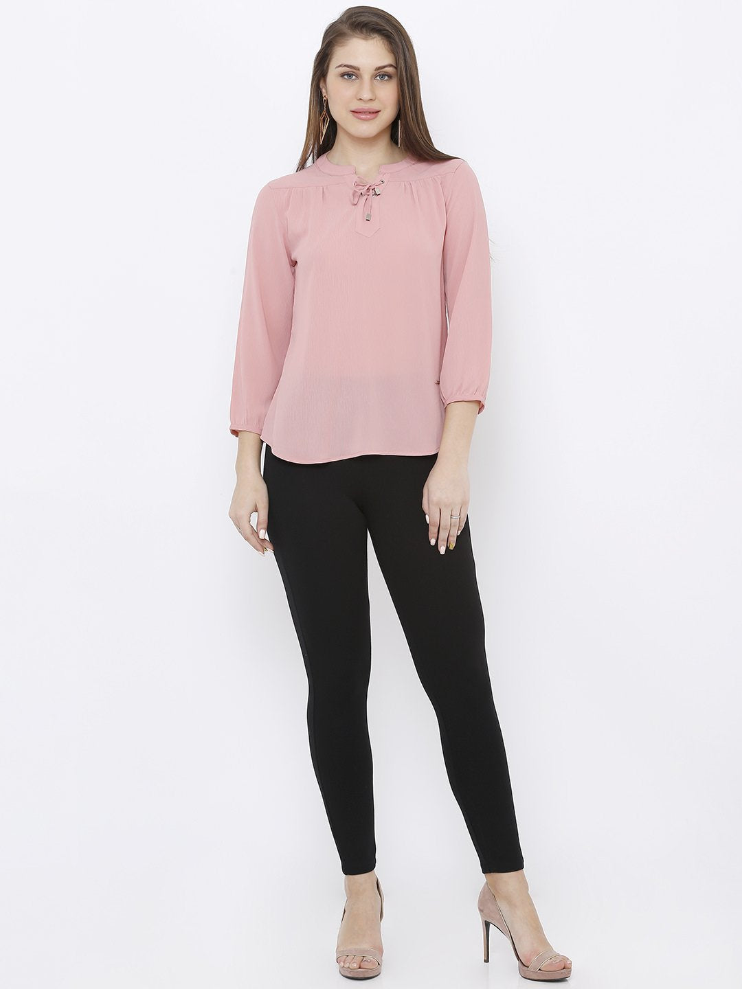 Women Black High-Rise Treggings