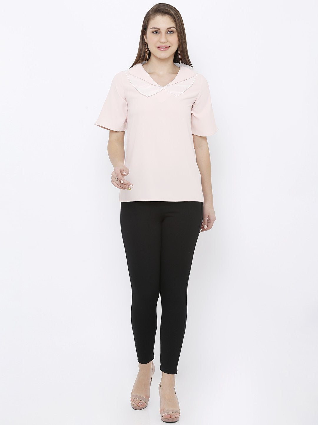 Women Black Mid-Rise Treggings