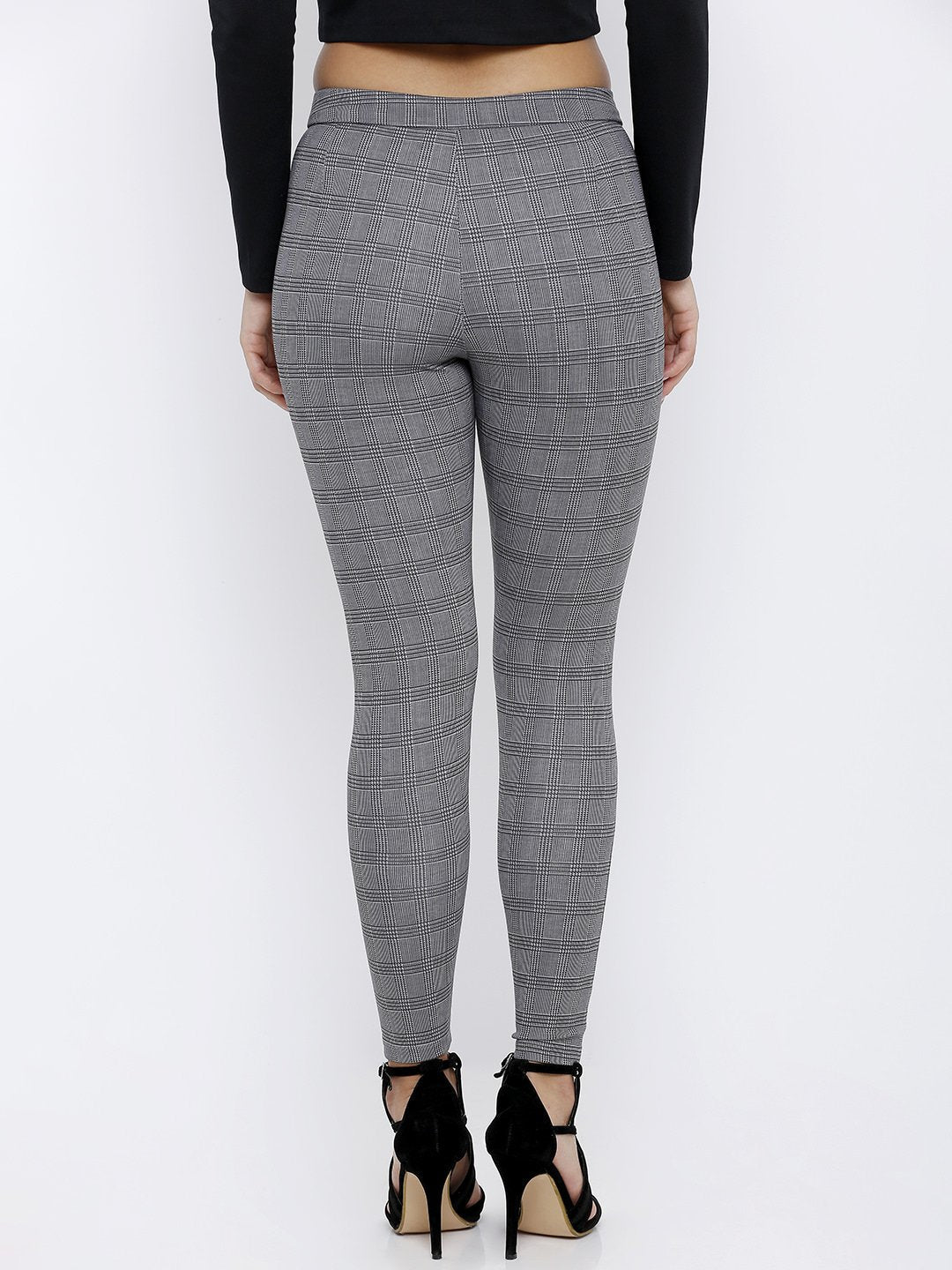 Women Grey High-Rise Skinny Treggings