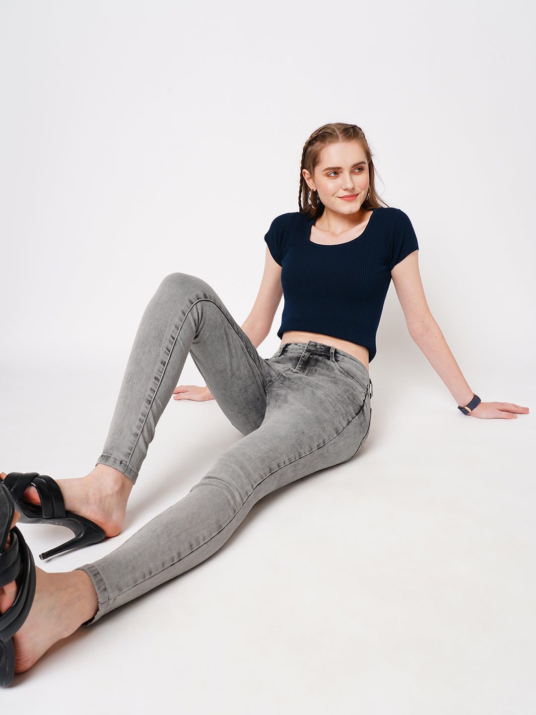 Women Sky High-Rise Skinny Fit Jeans