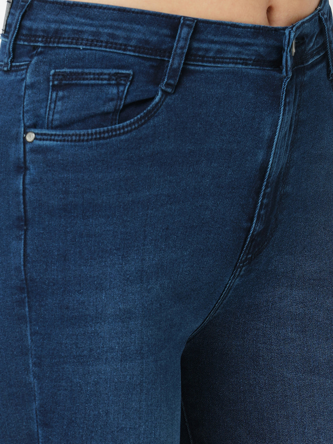 Women Dark Blue High-Rise Skinny Jeans