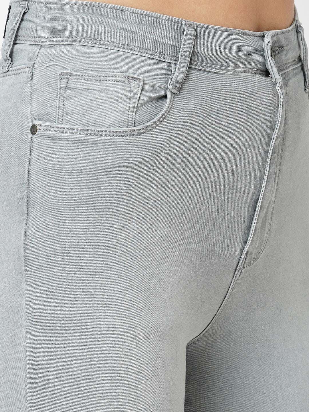 Women Grey Super High-Rise Super Skinny Jeans