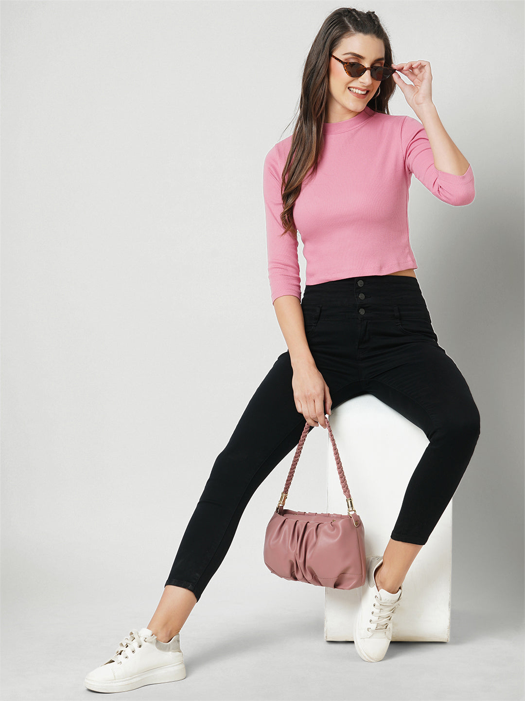 Women Black Super High-Rise Super Skinny Jeans