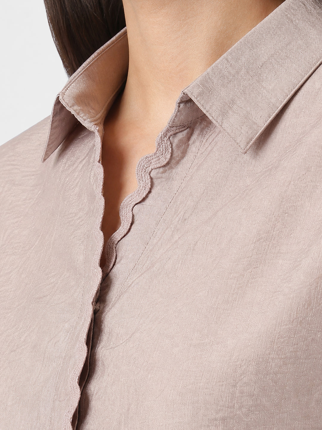 Women Gray Daze Crop Shirt