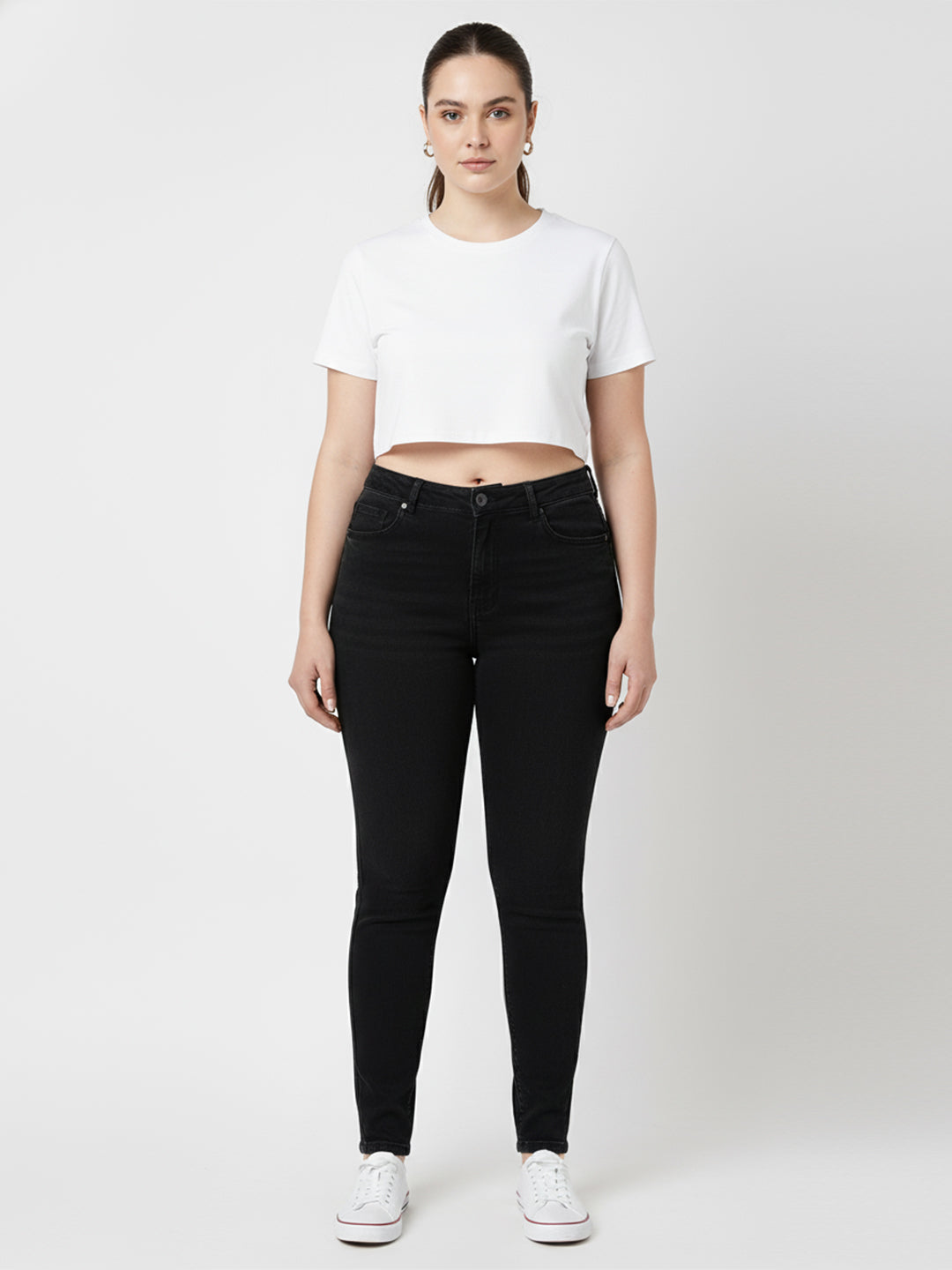 Women Carbon Black High-Rise Super Skinny Jeans