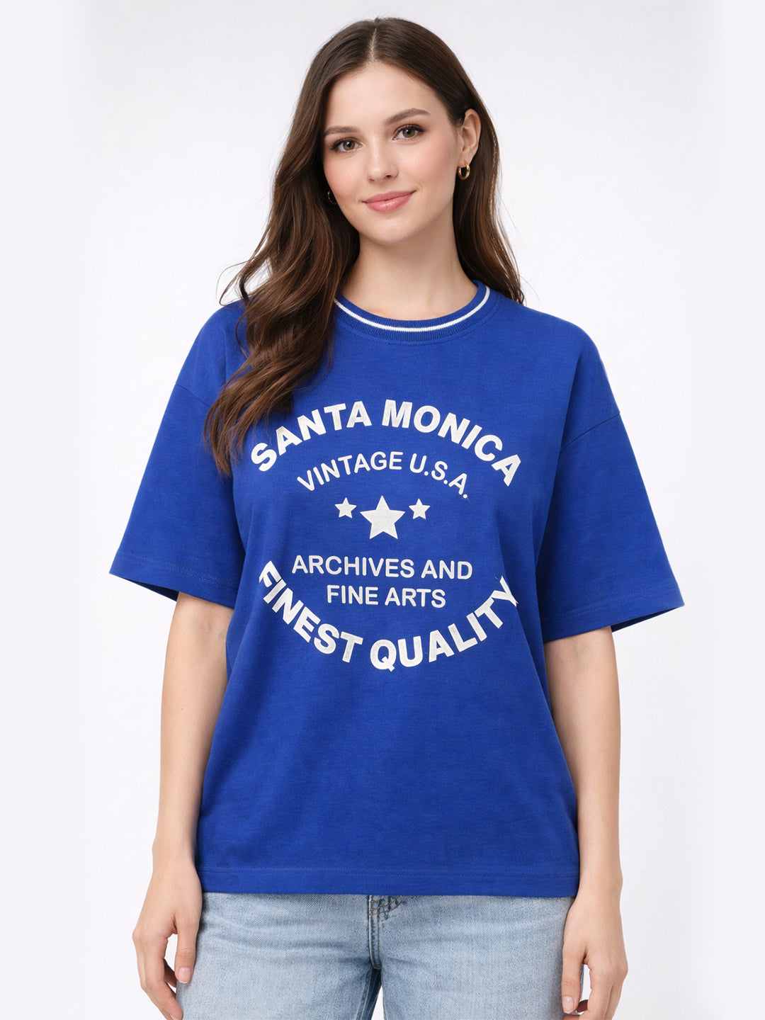 Women Indigo Oversized T-Shirt