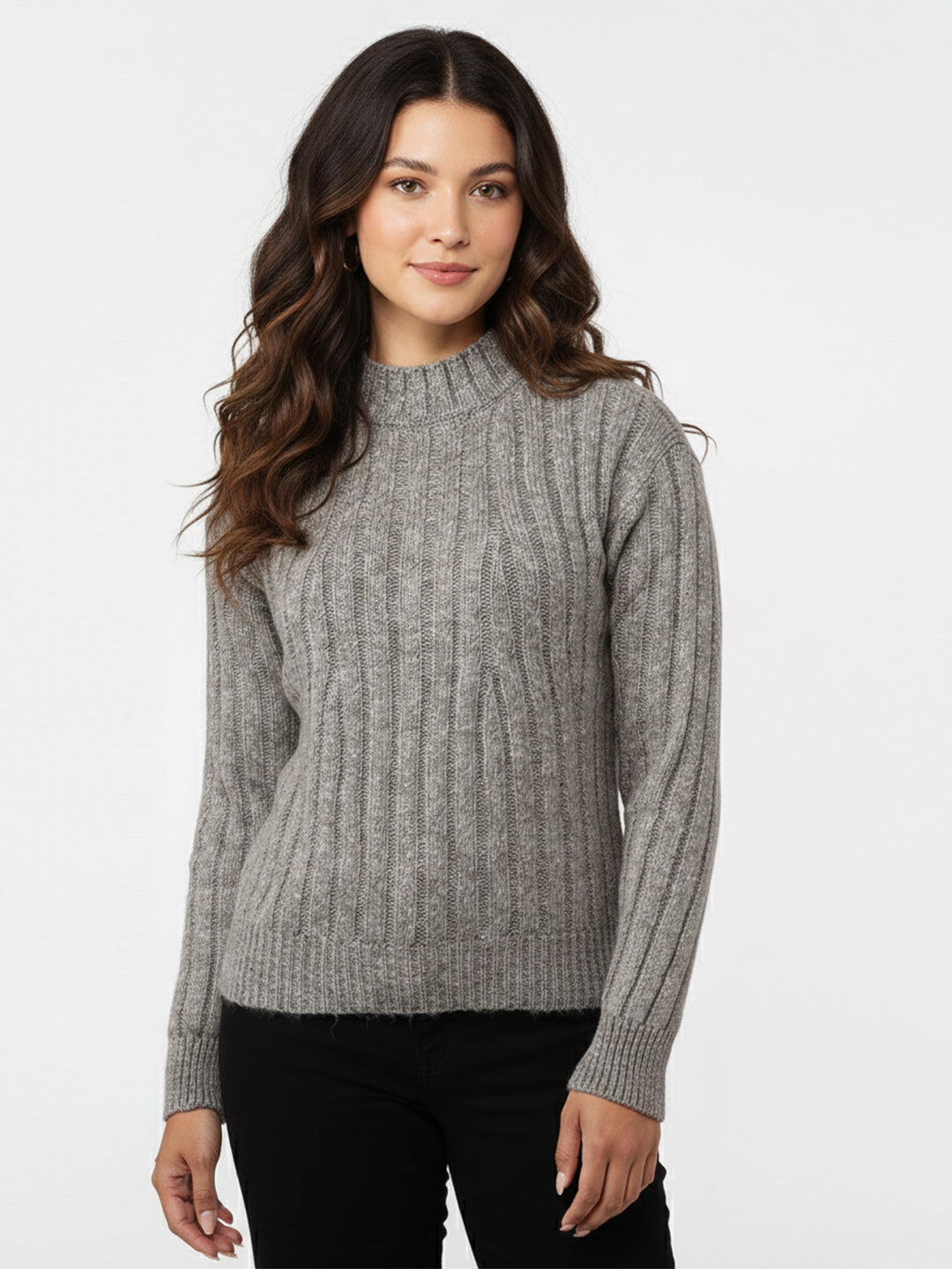 Women Beige Slim Fit Sweater