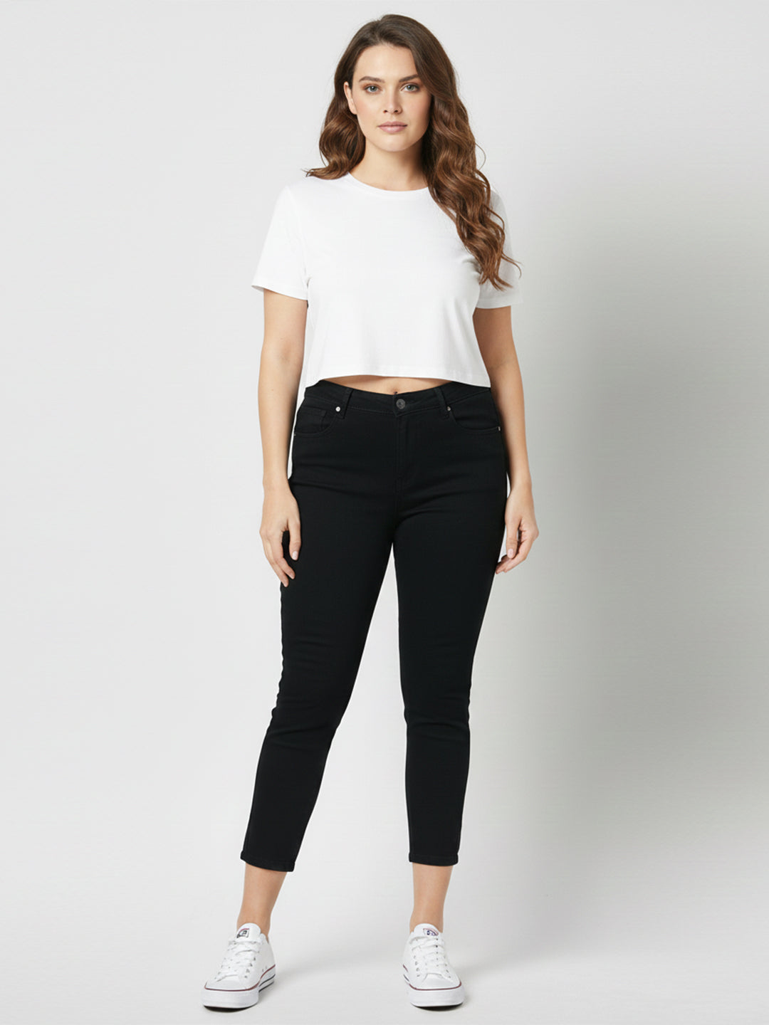 Women Black High-Rise Skinny Jeans