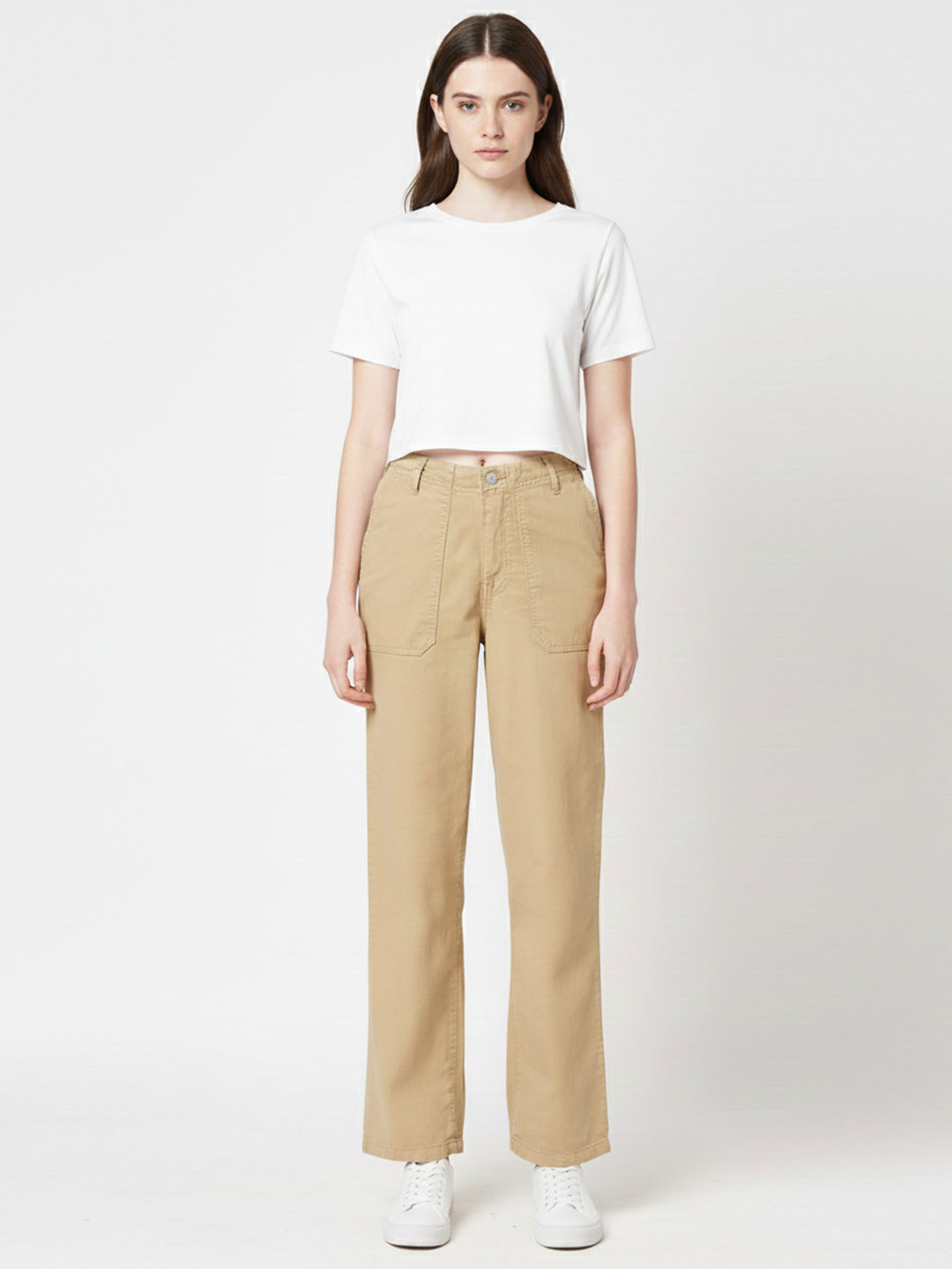 Women High-Rise Loose Straight Jeans