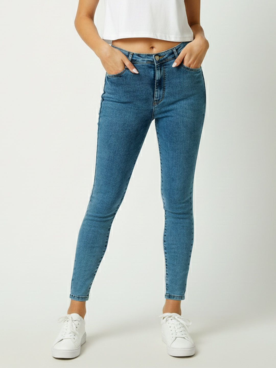 Women Sky High-Rise Skinny Fit Jeans