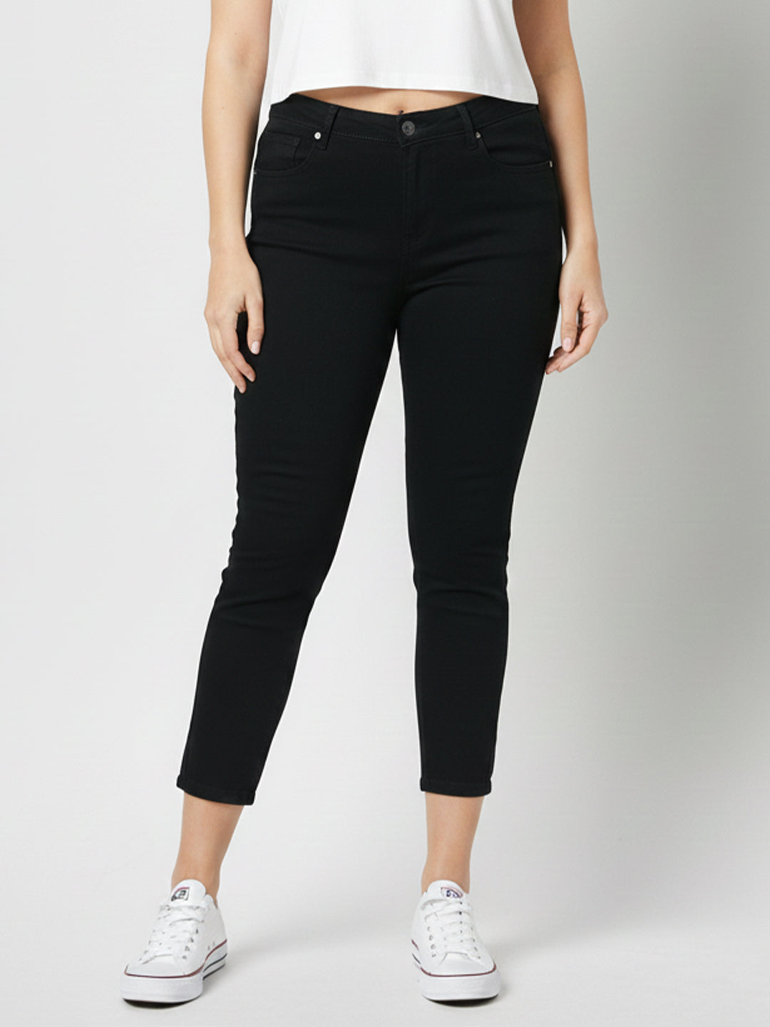 Women Black High-Rise Skinny Jeans