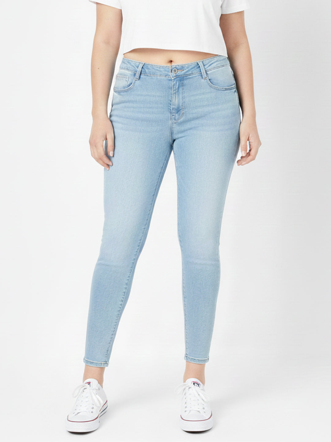Women Mid-Rise Push Up Super Skinny Jeans