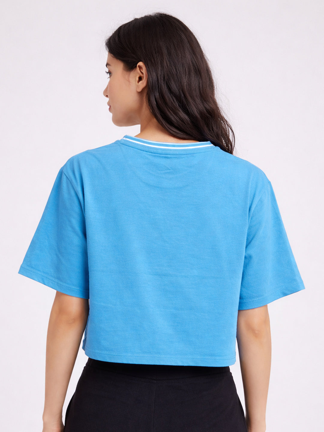 Women Sky Graphic Crop Tees