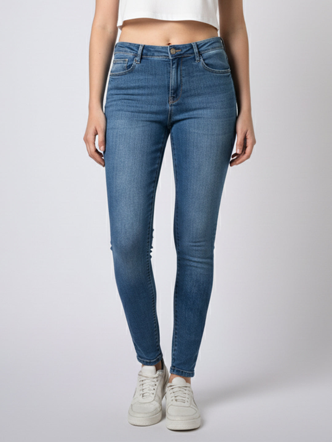 Women Blue Sky High Skinny Jeans