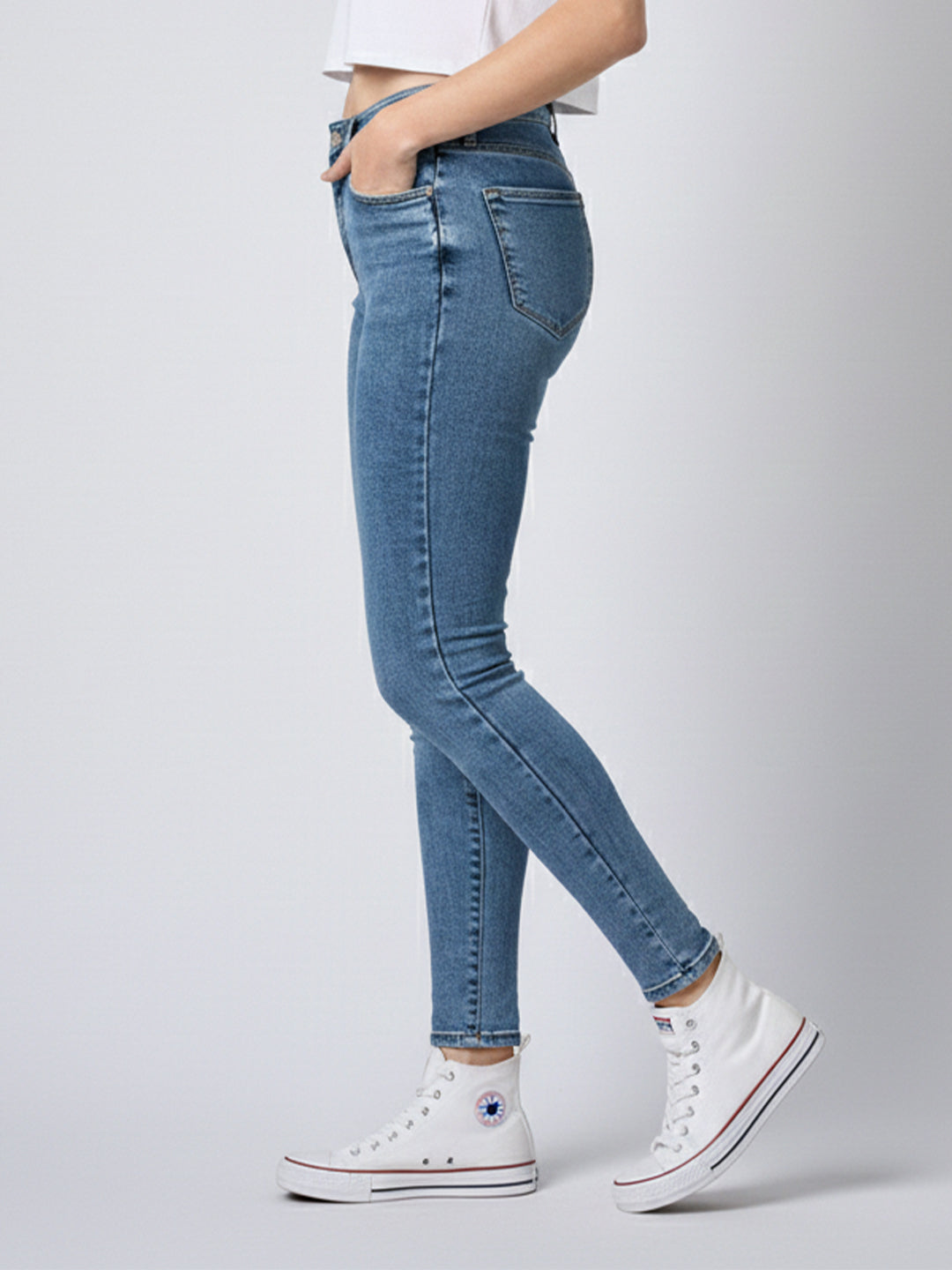 Women Blue Sky High Skinny Jeans