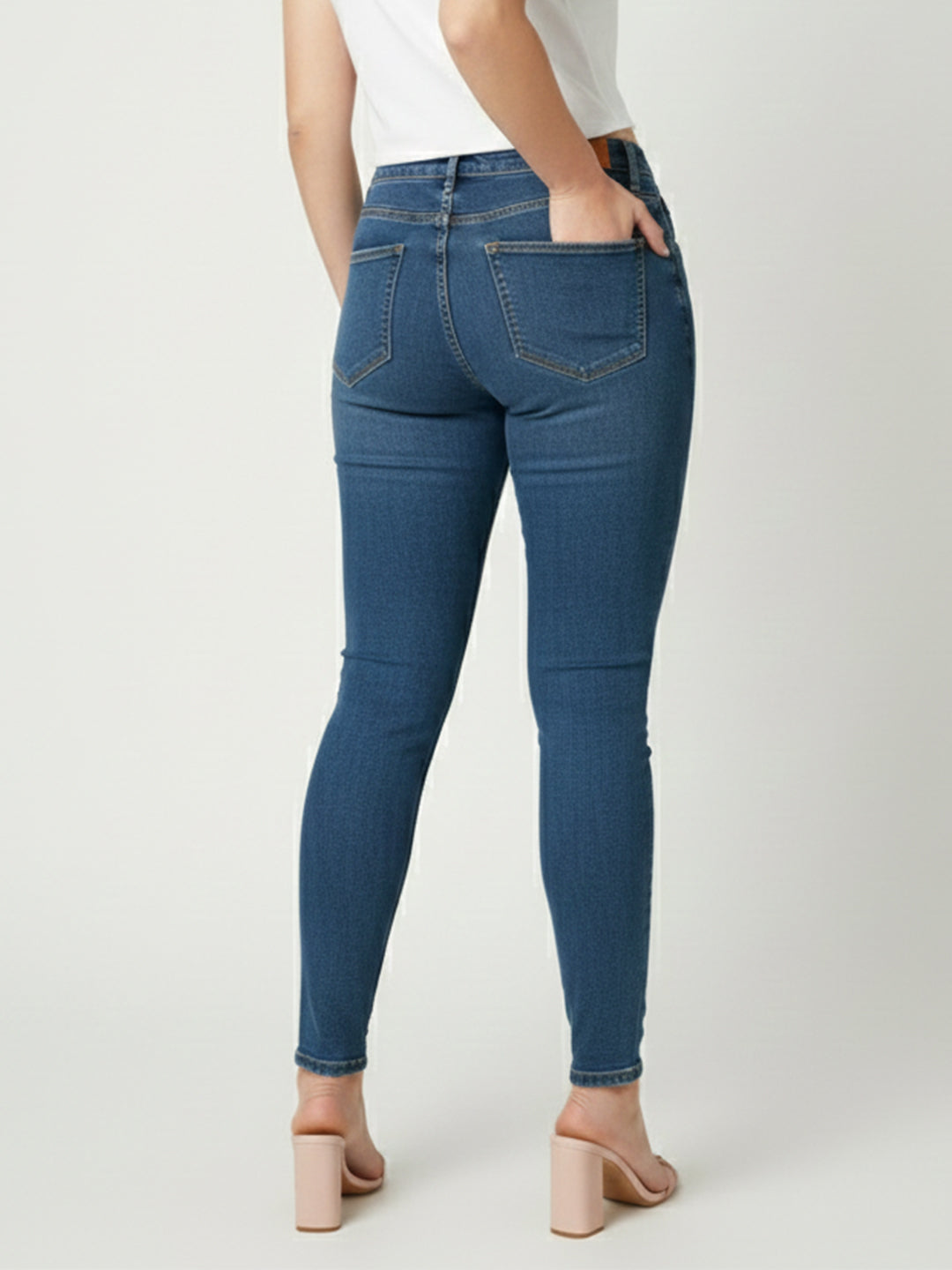 Women Mid-Rise Push Up Super Skinny Jeans