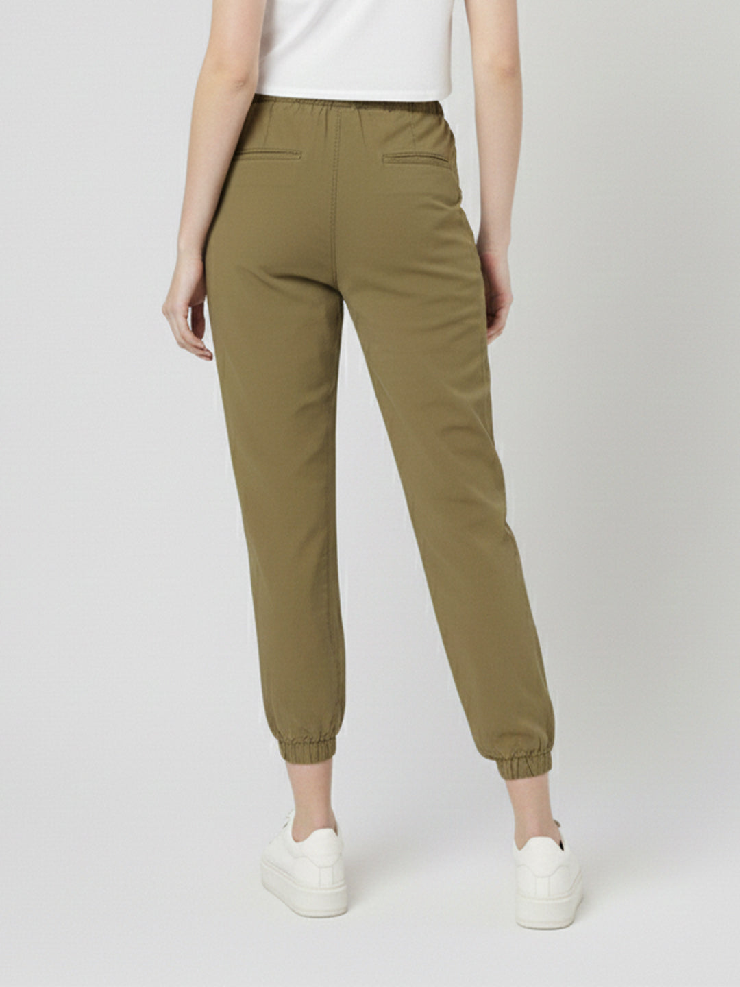 Women Olive High-Rise Jogger