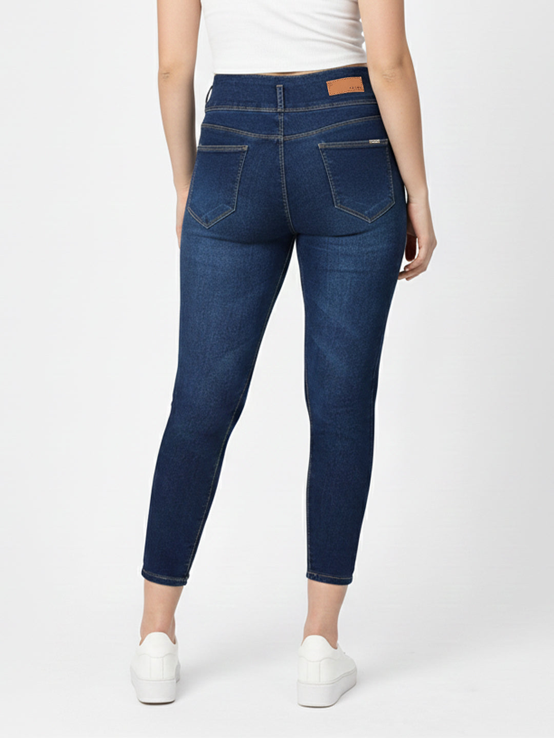 Women Blue High-Rise Skinny Jeans