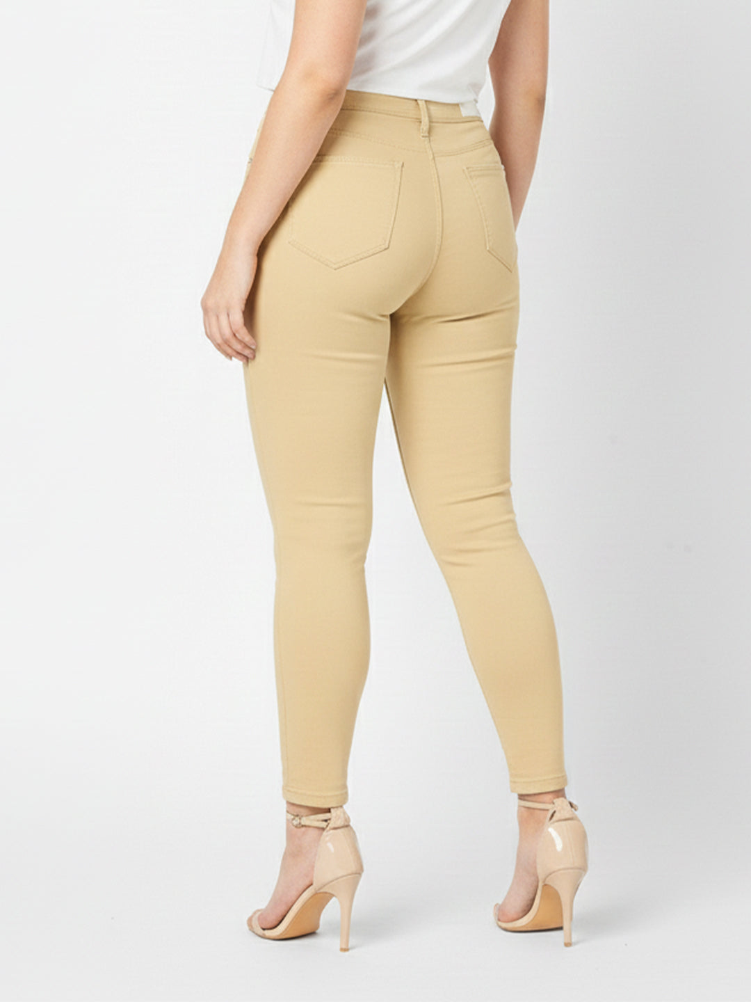Women Oatmilk High-Rise Skinny Jeans