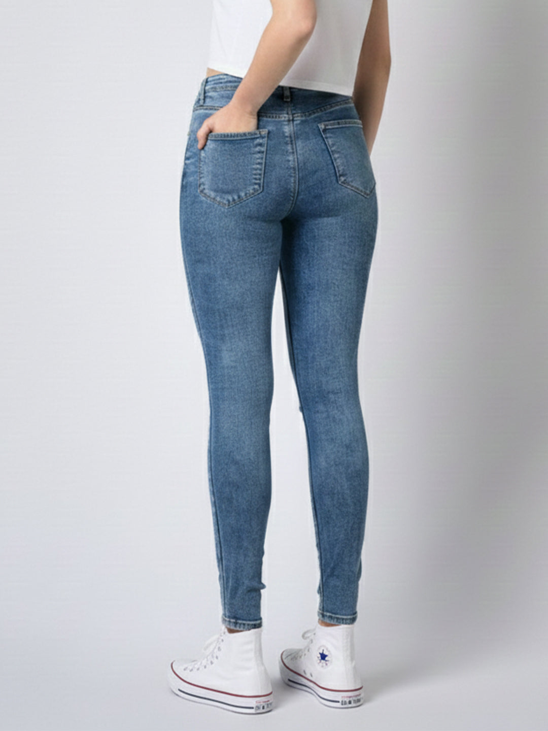 Women Blue Sky High Skinny Jeans