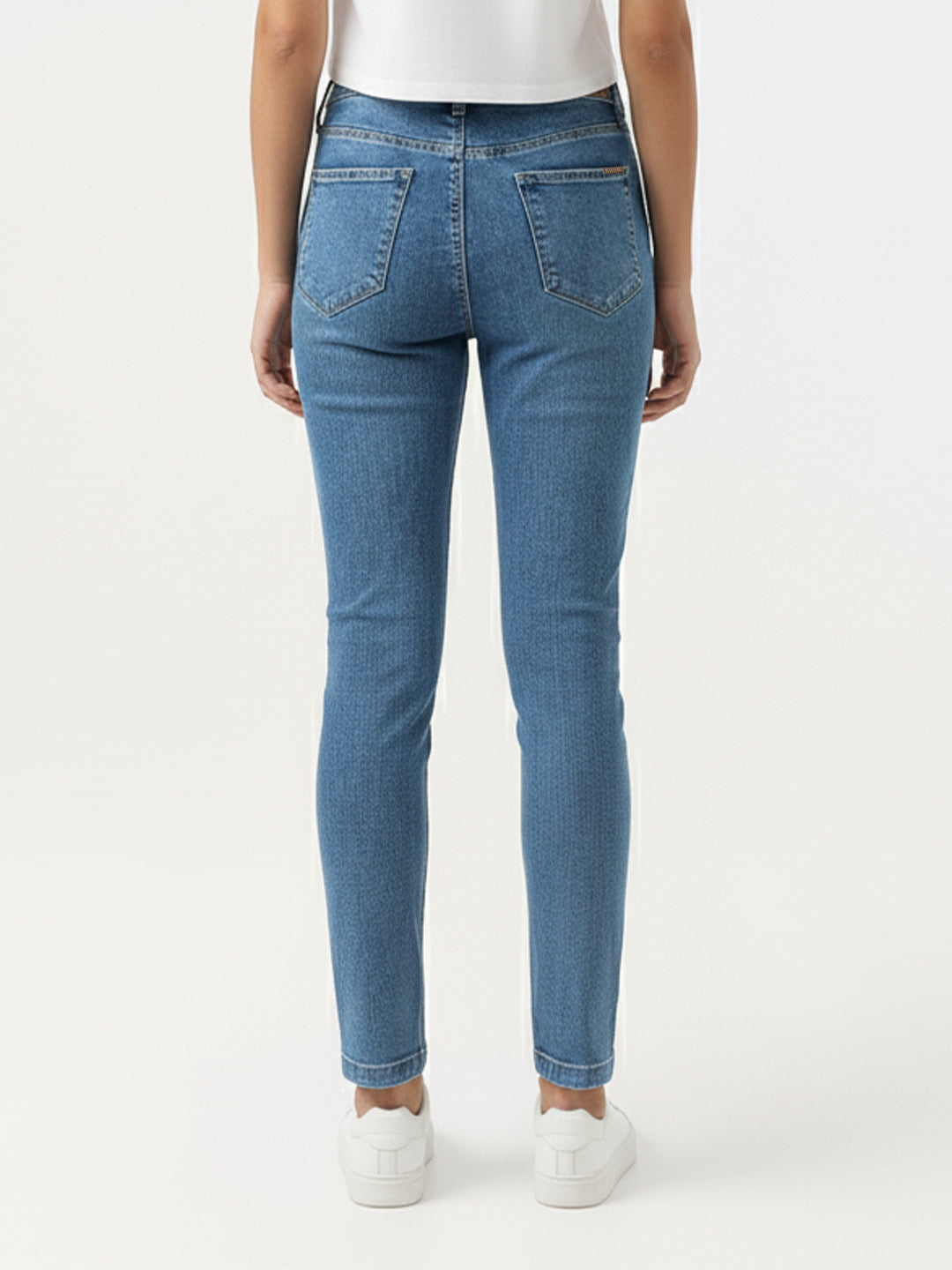 Women Light Blue Sky High Skinny Jeans