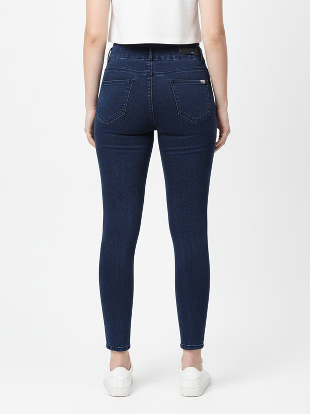 Women Dark Blue High-Rise Skinny Jeans