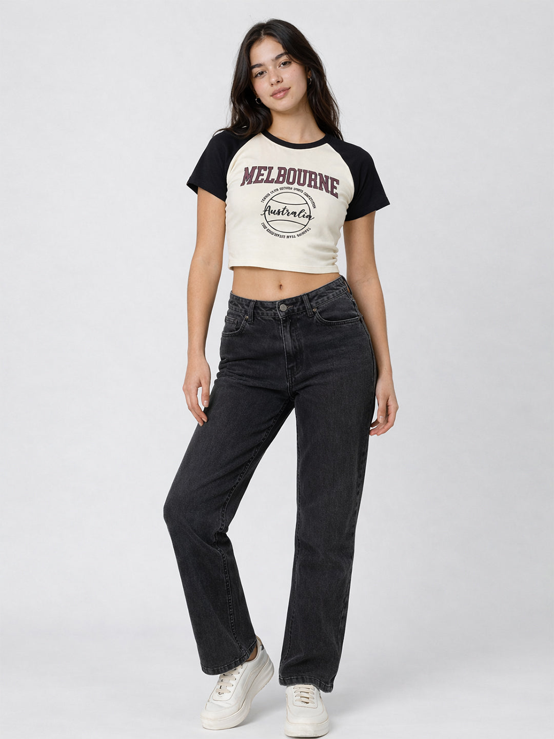 Women Ivory/Black Genz Tees