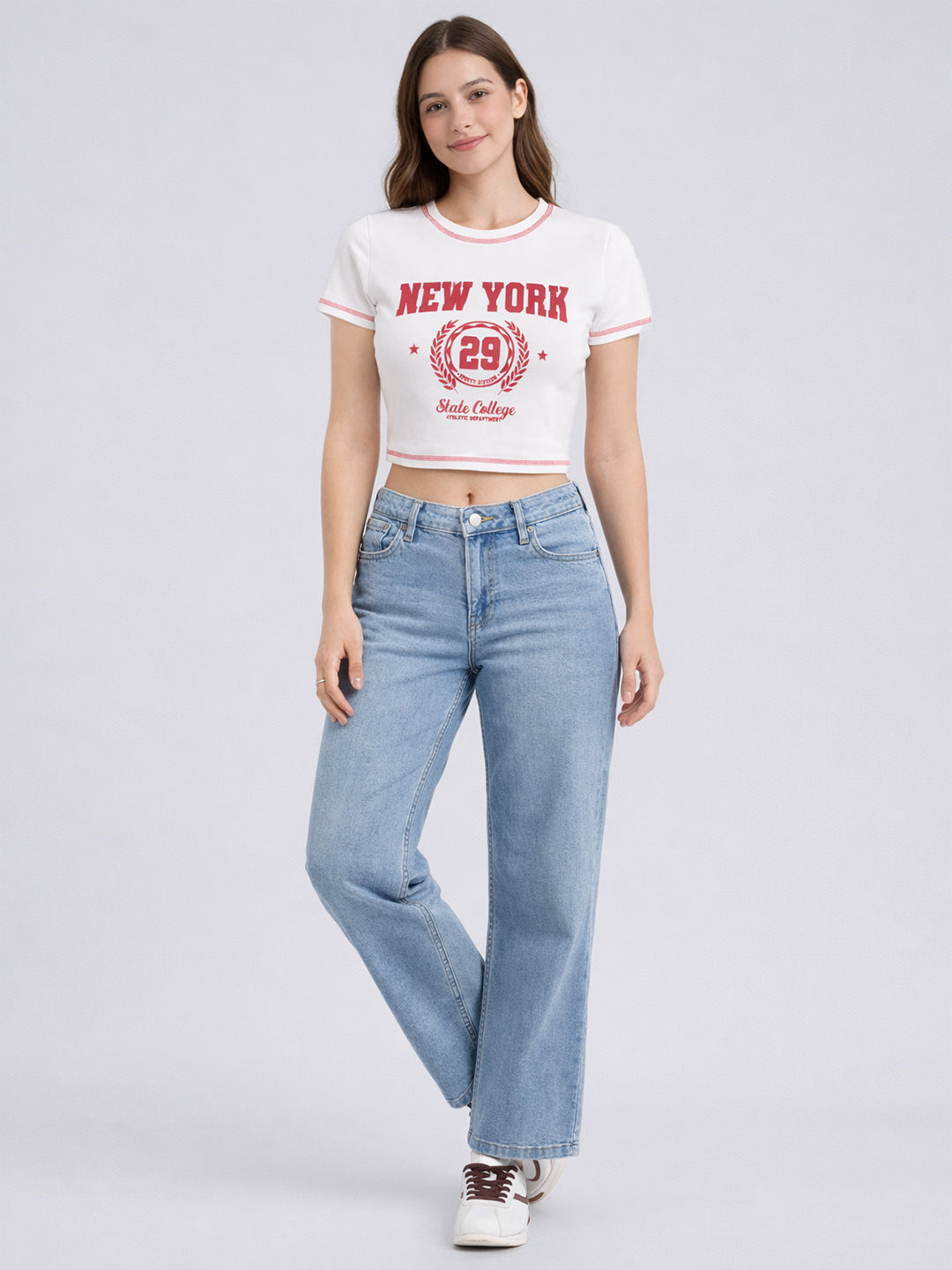 Women White Genz Tees