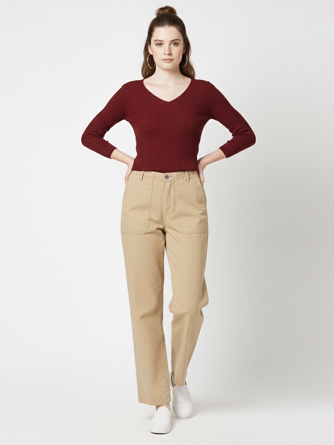 Women High-Rise Loose Straight Jeans