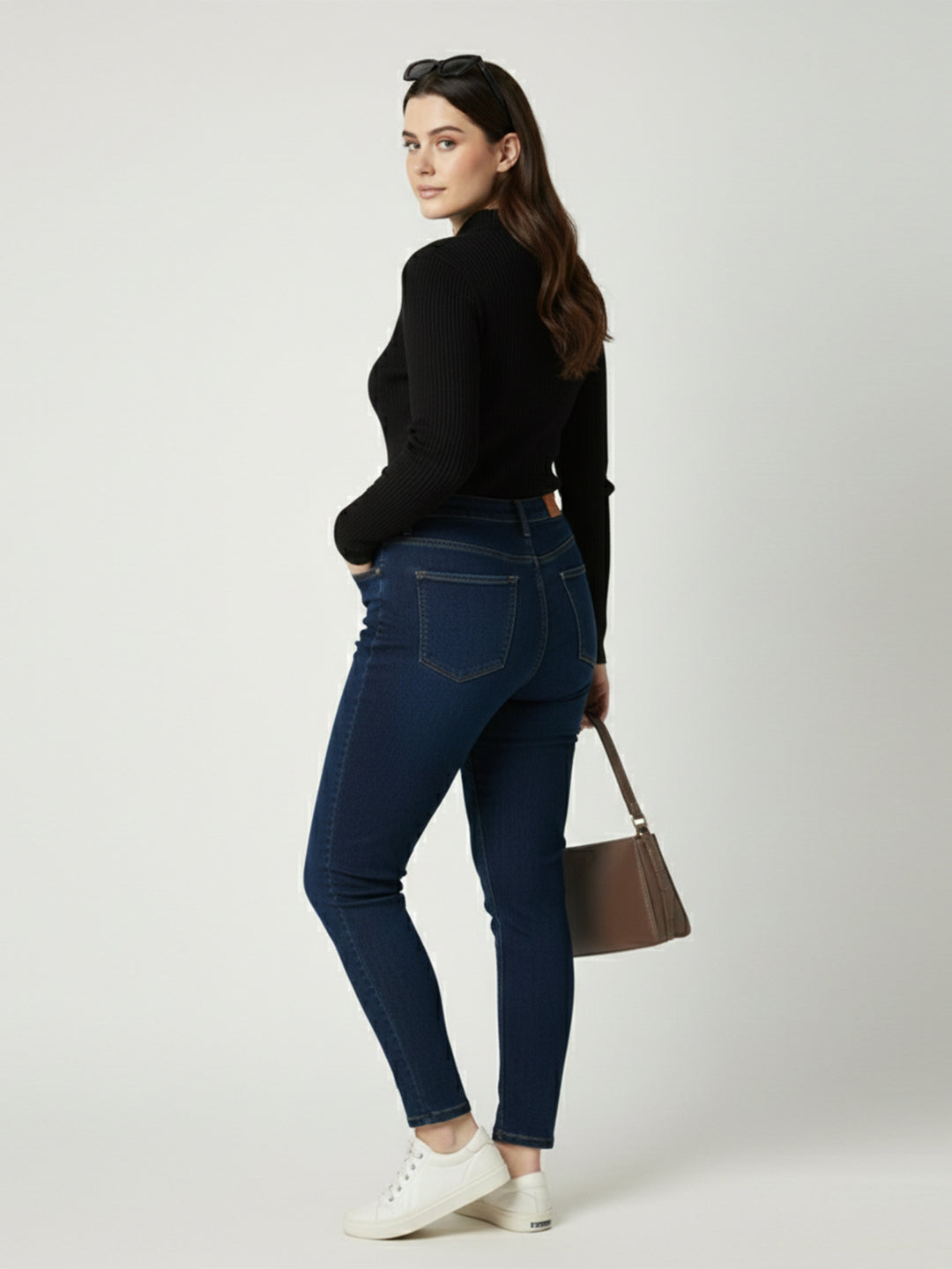 Women High-Rise Slim Straight Fit Jeans