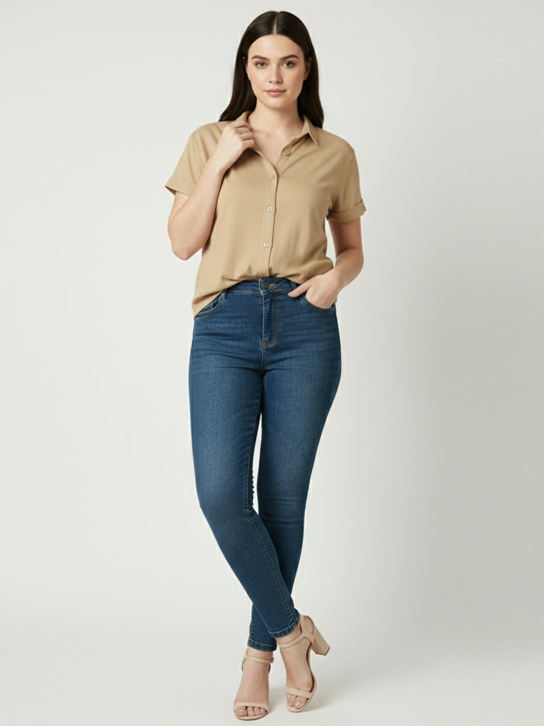 Women Mid-Rise Push Up Super Skinny Jeans