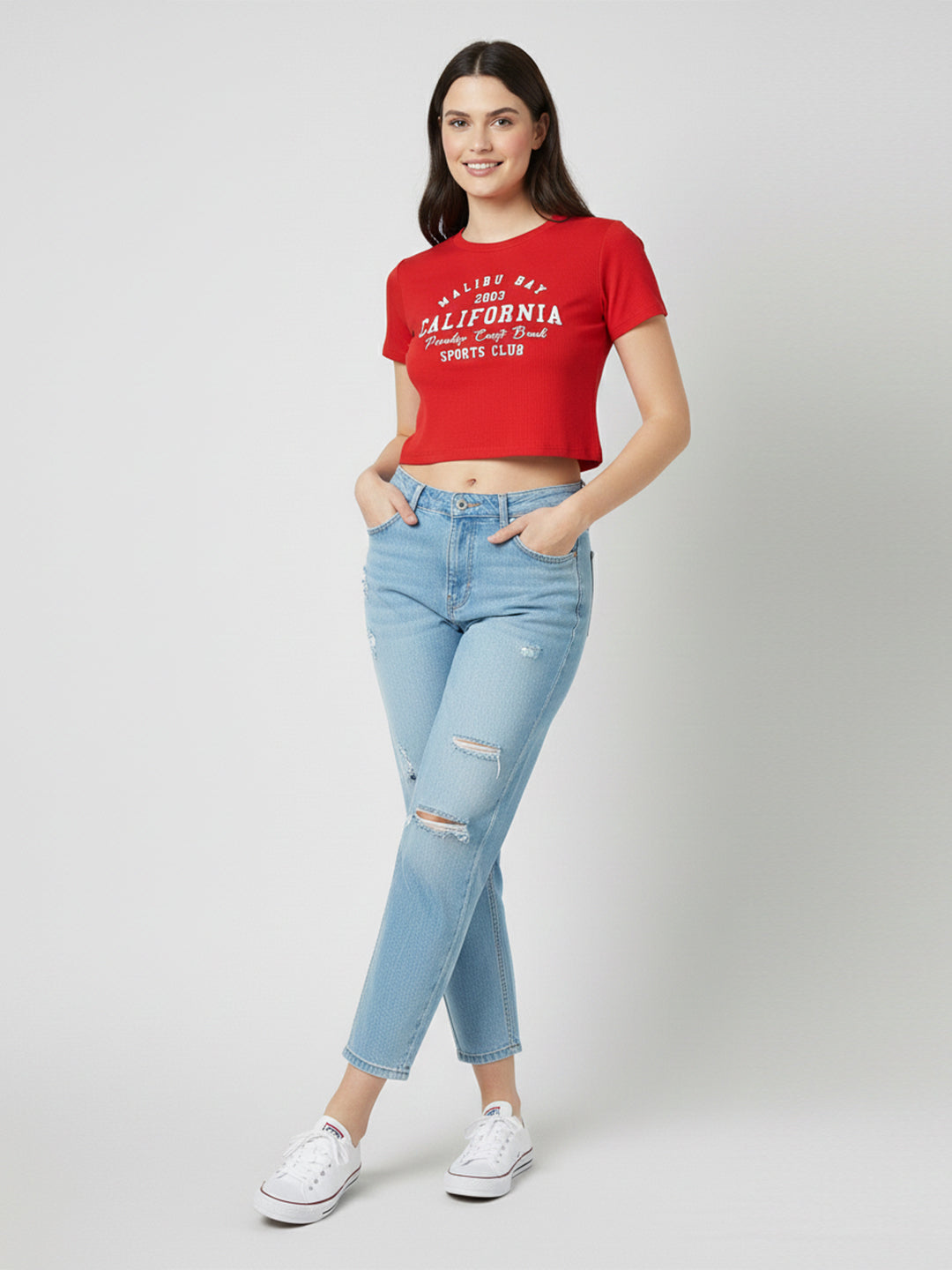 Women High-Rise Slim Straight Fit Jeans