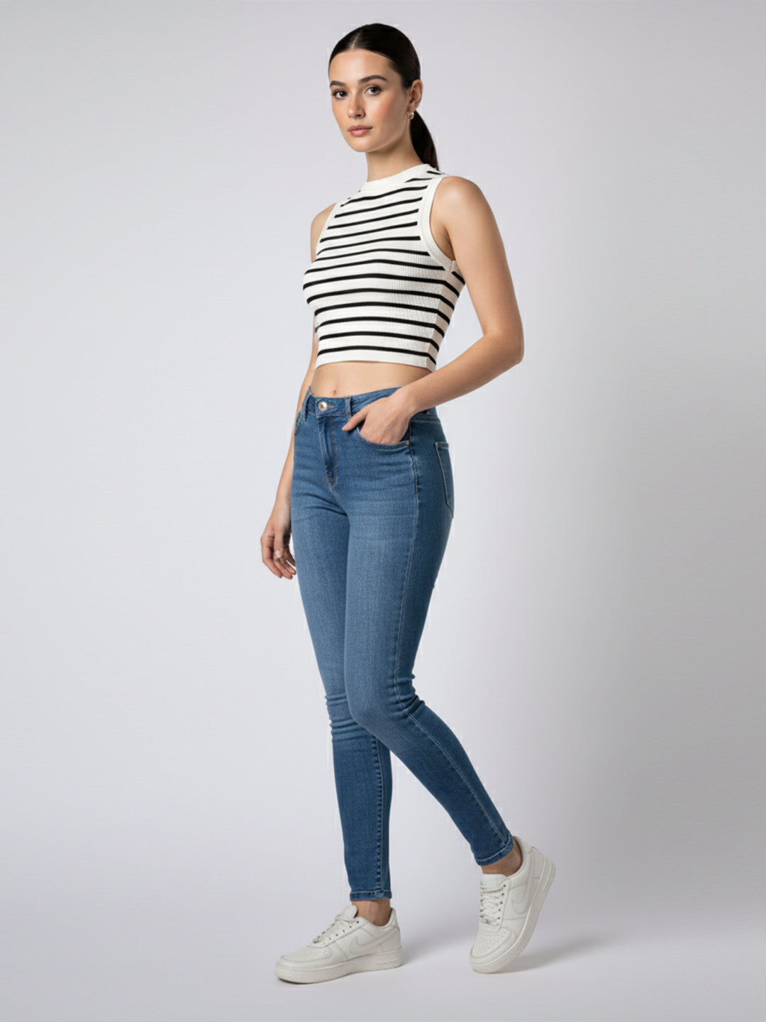 Women Blue Sky High Skinny Jeans