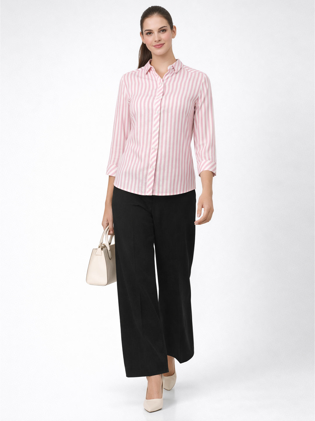 Women Pink/White Shirt