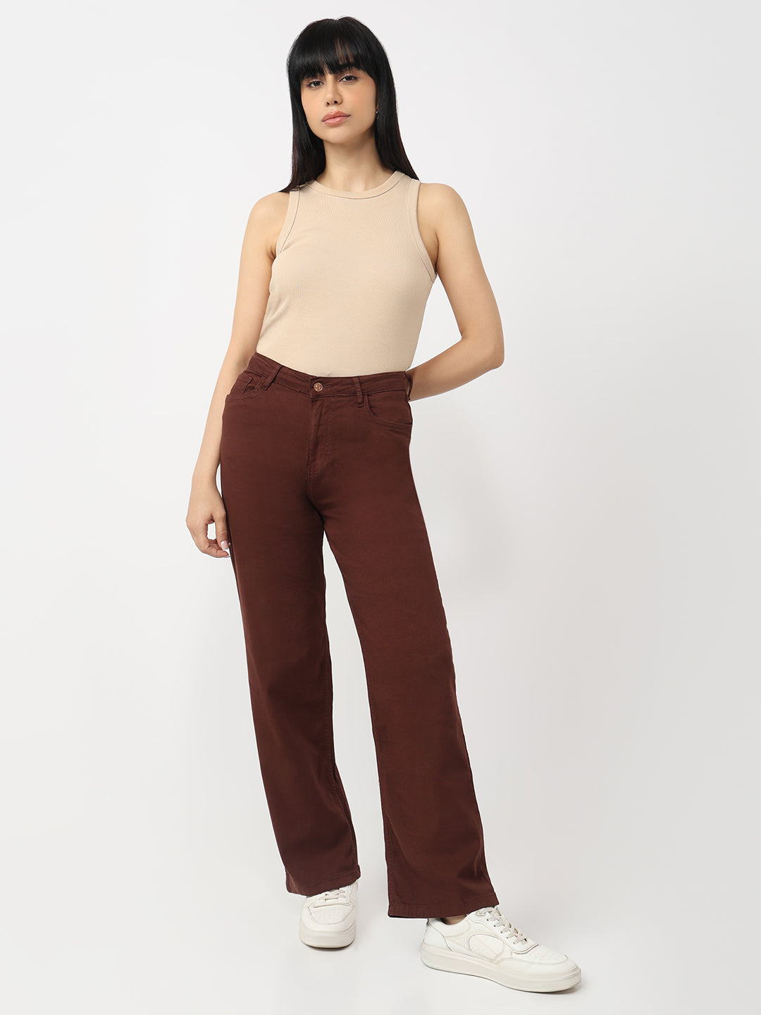 Sepia High-Rise Baggy Jeans