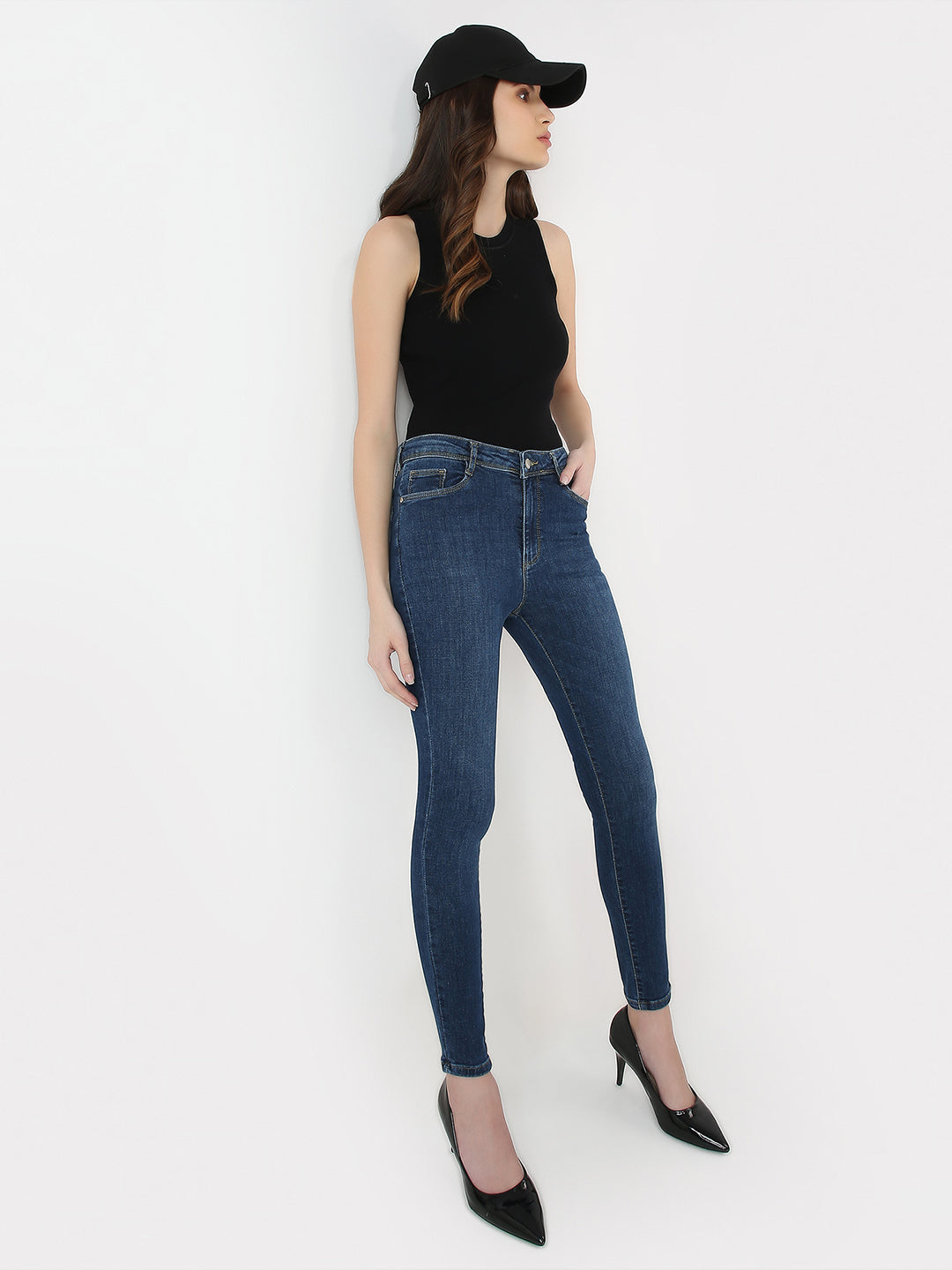 Women Blue Sky High Skinny Jeans