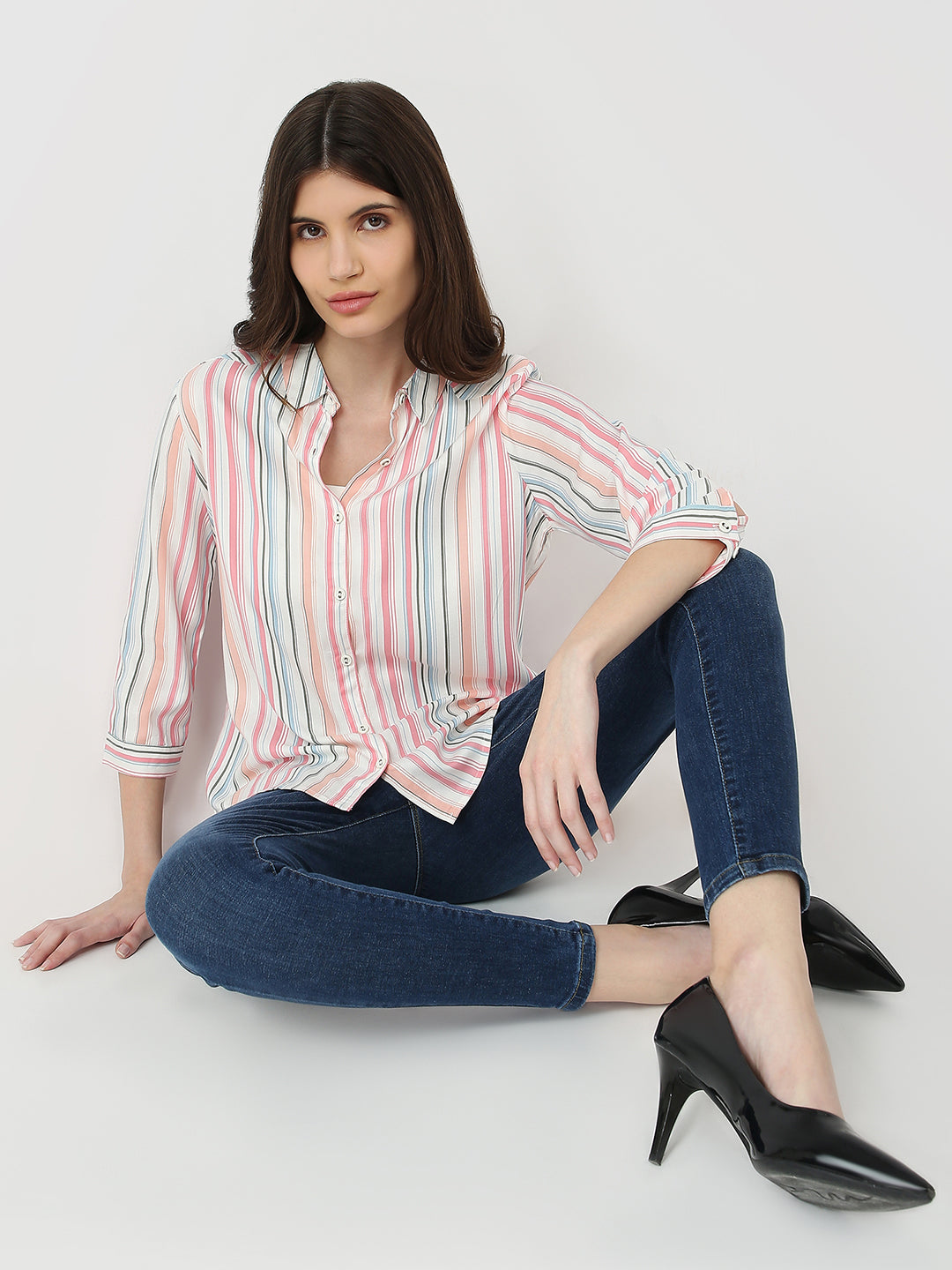 Women Multi Stripe Shirt