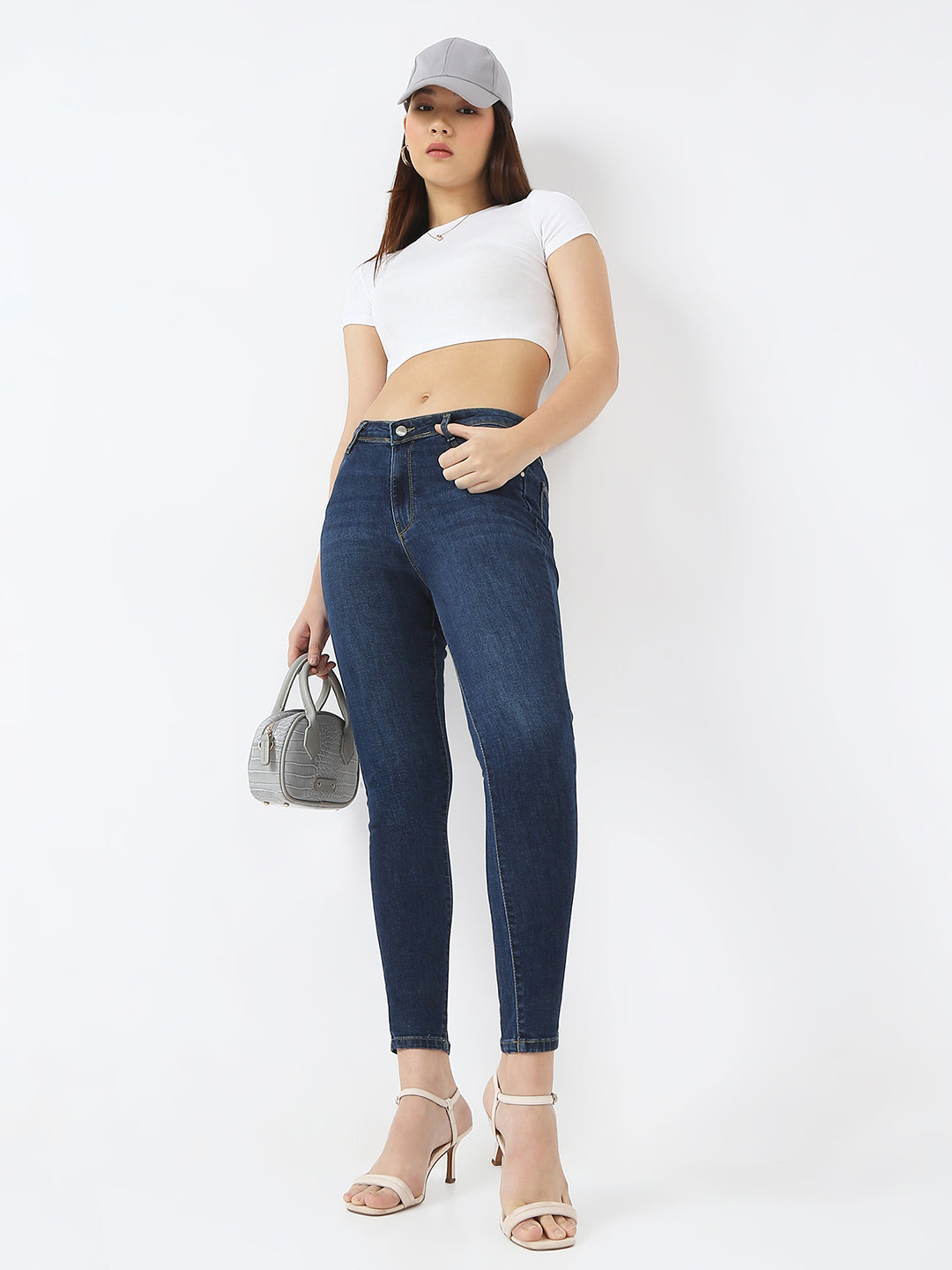 Women Blue Sky High Skinny Jeans