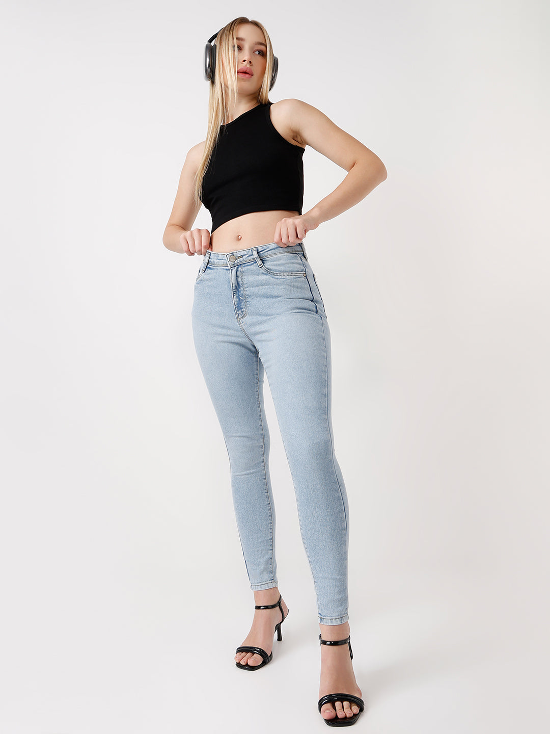 Women Blue Sky High Skinny Jeans