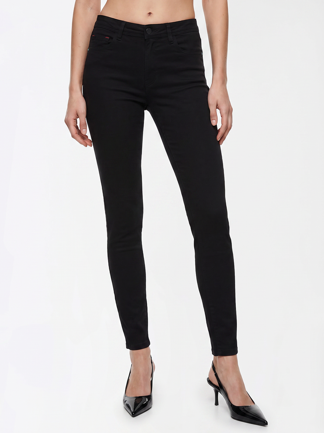 Women Black High-Rise Skinny Jeans