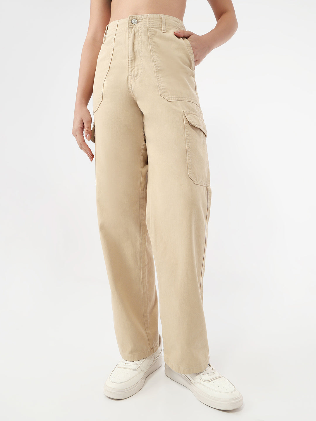 Women Oatmilk Mid-Rise Cargo