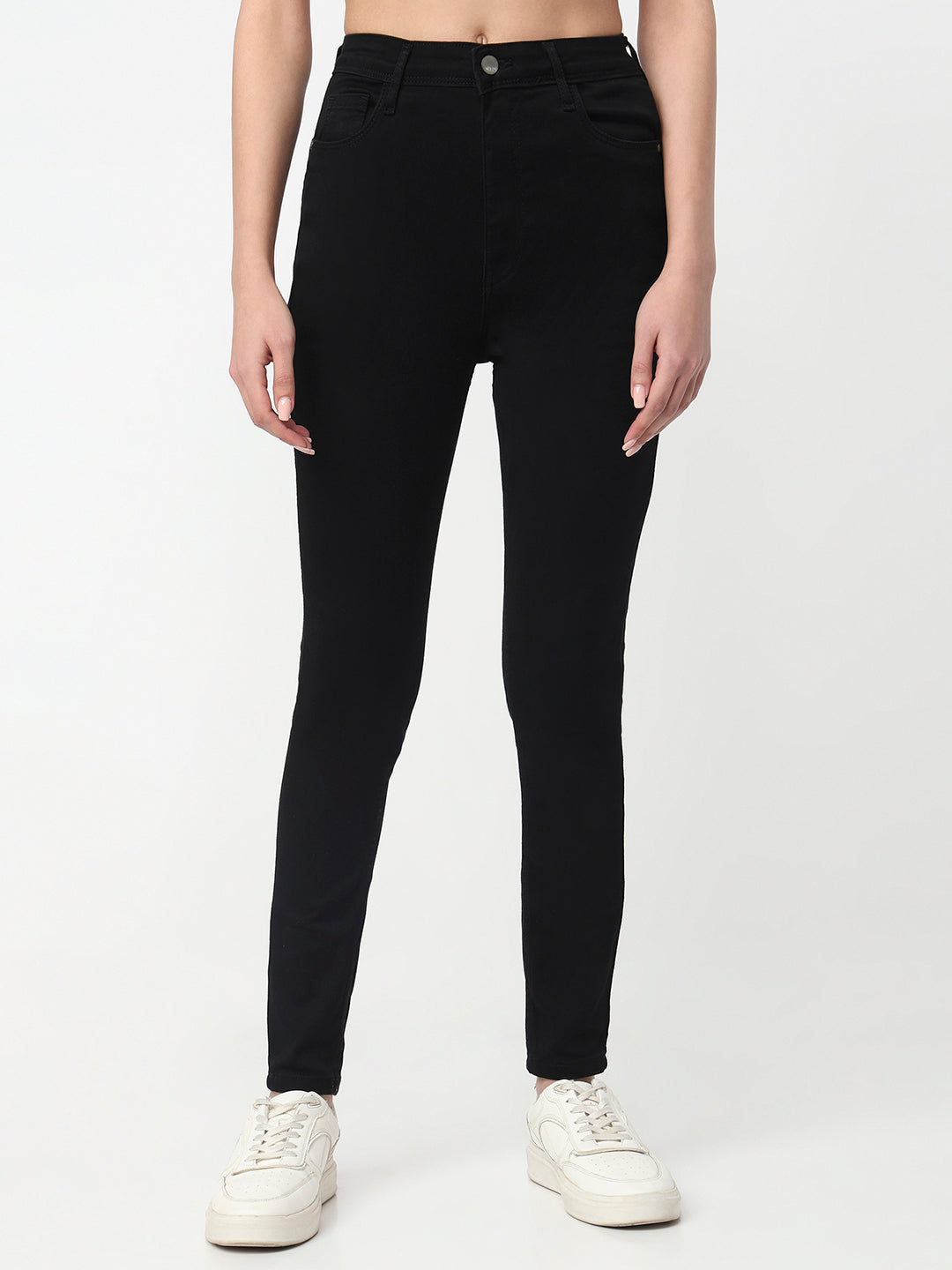 Women Black Sky High Skinny Jeans