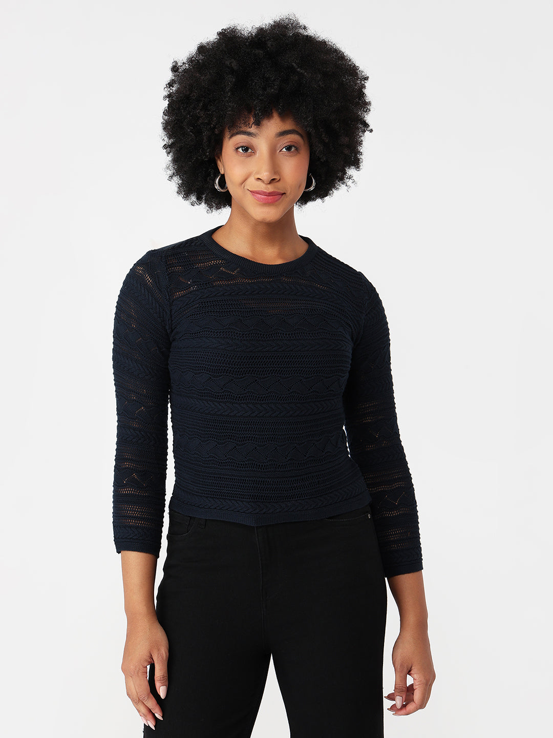 Women Airforce Slim Fit Flat Knit
