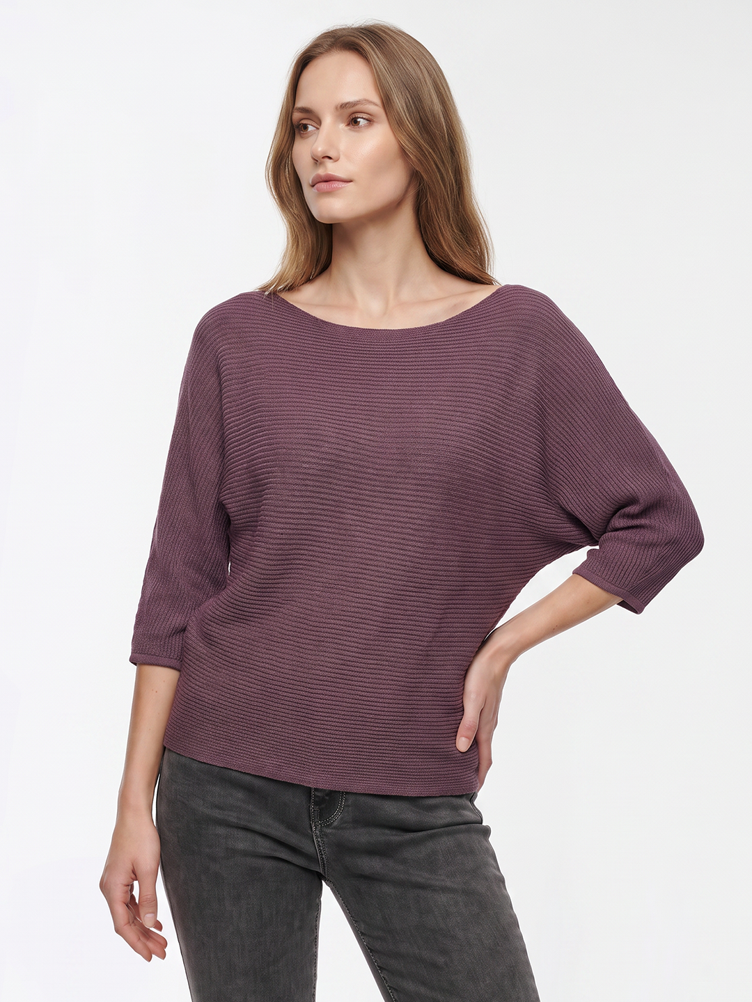 Women Mauve Batsleeve Top
