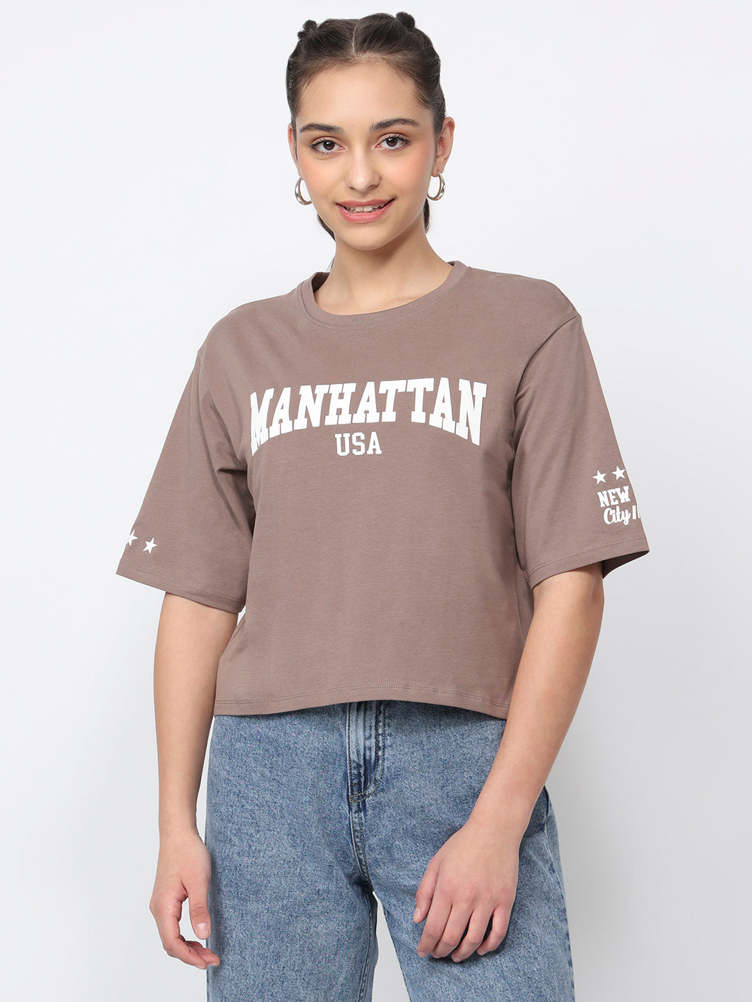 Women Oyster Crop Graphic Tees