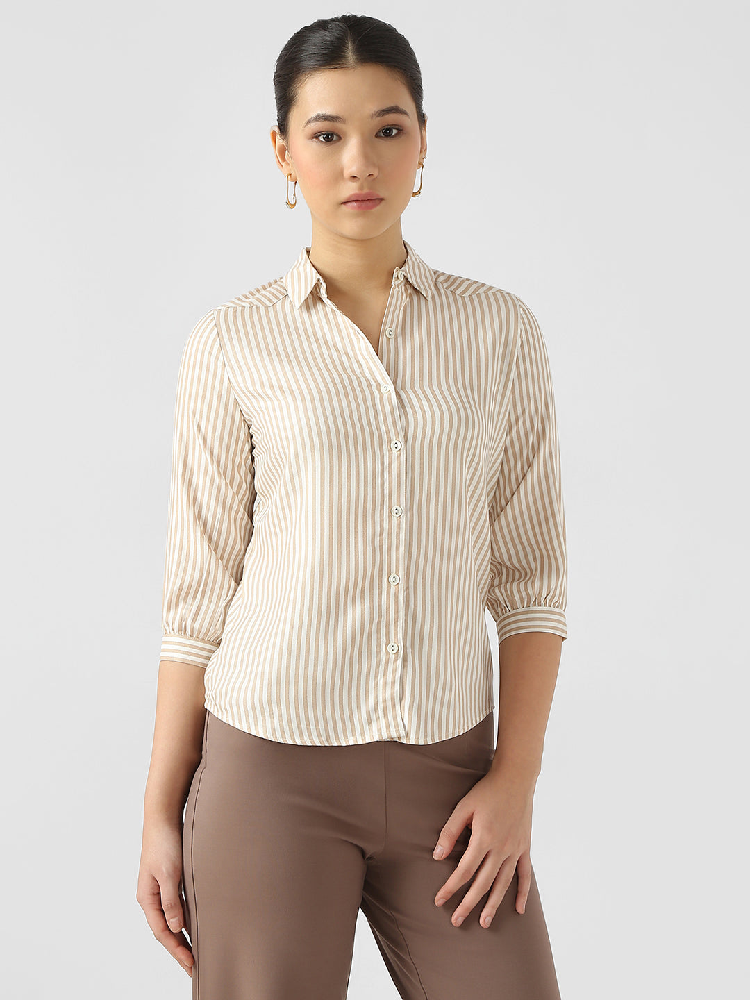 Women Slim Fit Striped Shirts