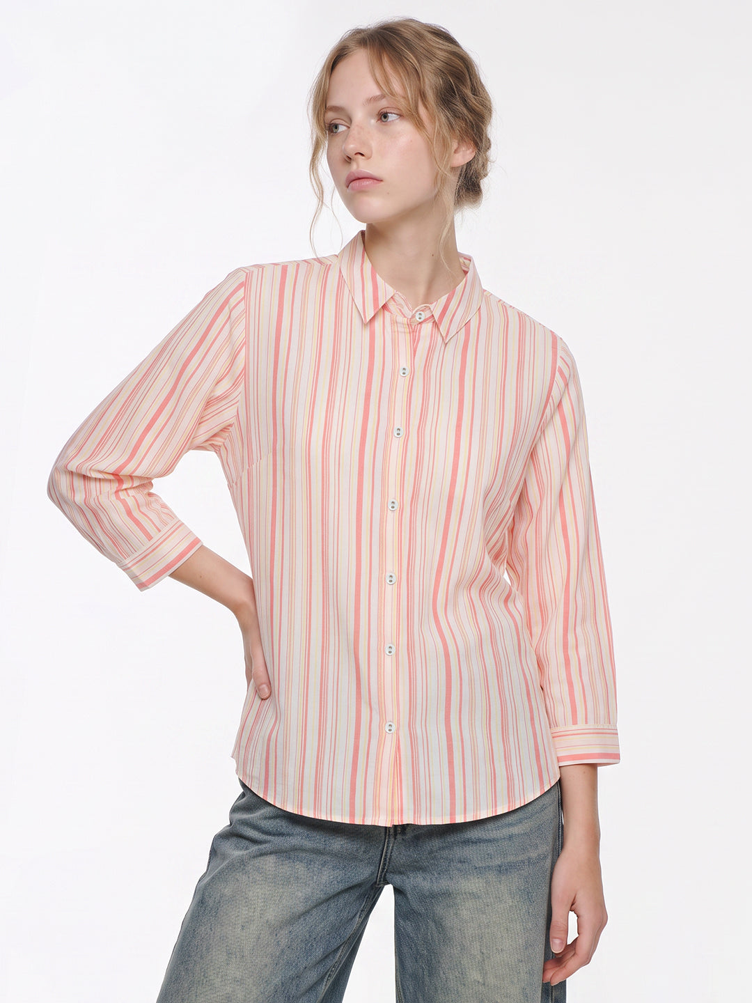 Peach/Yellow Stripe Shirt