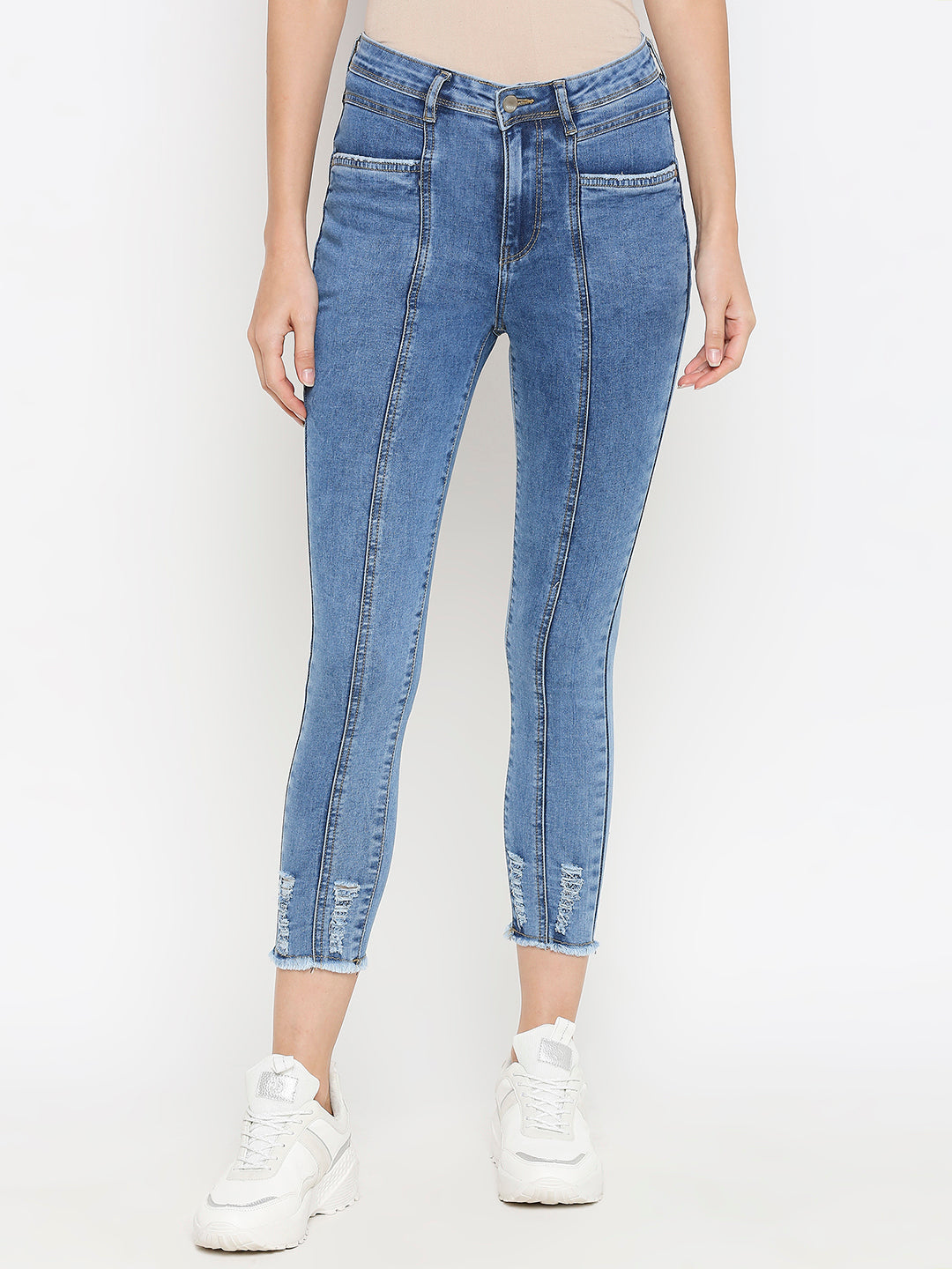 Women Blue Super High-Rise Super Skinny Jeans