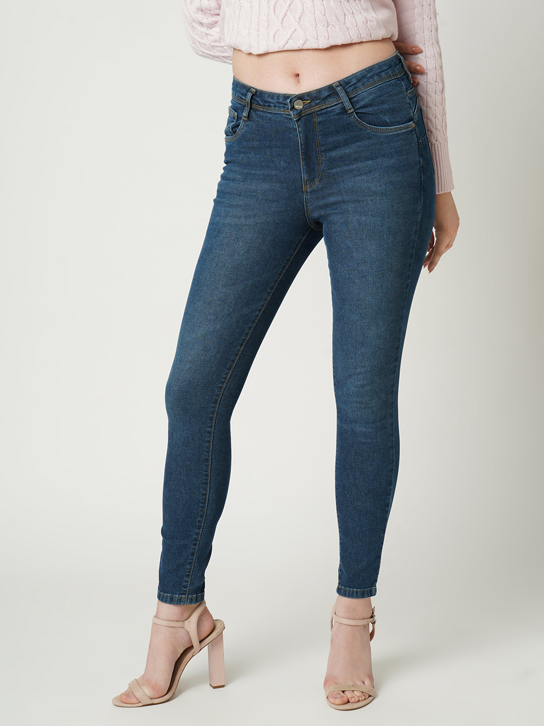 Women Mid-Rise Push Up Super Skinny Jeans